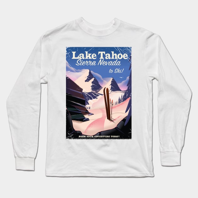 Lake Tahoe Sierra Nevada Ski Long Sleeve T-Shirt by nickemporium1